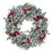 Northlight Flocked Artificial Mixed Pine and Red Ball and Berries Christmas Wreath, 40-Inch, Unlit
